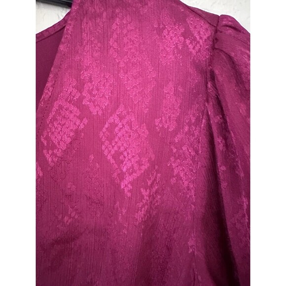 Michael Kors Women's Mini Dress Snake Print Jacquard Faux Wrap Deep Fuchsia 1X - Picture 7 of 12